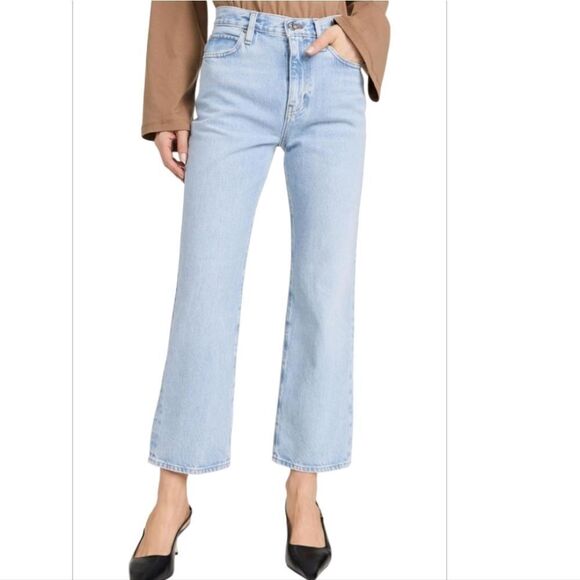 Frame Denim Blue Straight Leg Jeans with High Waist - Picture 1 of 6